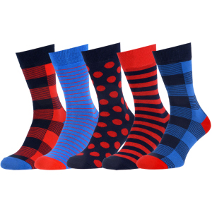 Носки The Pair of Socks 5P-111-PLD/BX 35-37 (5 пар) Синие с красным (4820234203307) в Черкассах