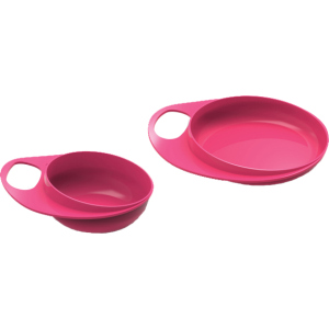 Набор детских тарелок Nuvita Easy Eating мелкая 230 мл 2 шт (NV8461Pink)