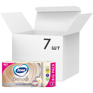 Упаковка туалетной бумаги Zewa Deluxe трехслойной Арома Спа 7 шт по 8 рулонов (7322540569506) в Черкассах