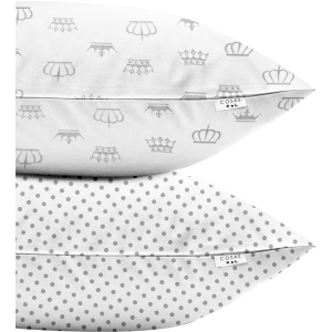 Набор наволочек Cosas Set Pillow Crown Dots Grey 50х70 2 шт (4822052023570) ТОП в Черкассах