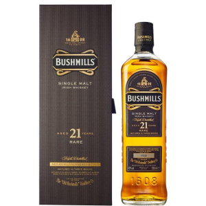 Виски Bushmills Single Malt 21 год выдержки 0.7 л 40% в подарочной упаковке (5055966830036)