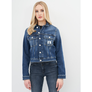 Джинсовая куртка Calvin Klein Jeans Cropped 90'S Denim Jacket J20J215381-1BJ XL Denim Dark (8719853611210) лучшая модель в Черкассах