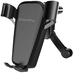 Автотримач для телефону СolorWay Soft Touch Gravity Holder Black (CW-CHG03-BK) в Черкасах