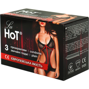 Презервативы La Hot гладкие 72 шт (24 упаковки по 3 шт) (6904598199044)