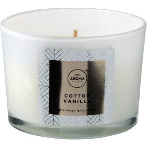 купити Ароматична свічка з натурального воску Aroma Home Elegance Cotton Vanilla 115 г (5902846836650)