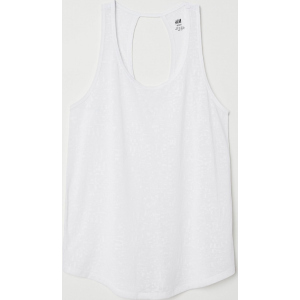 Майка спортивна H&amp;M Sport 0625316-8 XS Біла (2000001477076) краща модель в Черкасах