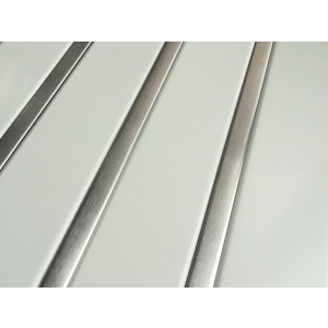 Реечный алюминиевый потолок Allux белый матовый - нержавейка сатин комплект 190 см х 220 см в Черкассах
