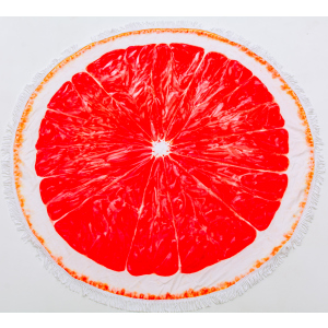 Пляжний рушник MirSon №5056 Summer Time Grapefruit 150x150 см краща модель в Черкасах