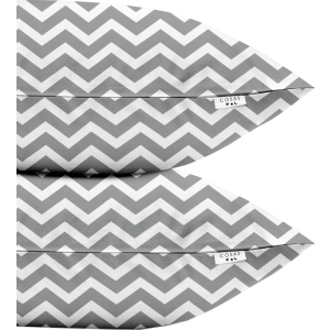 Набір наволочок Cosas Бязь Set Pillow ZigZag 40х60 см 2 шт Grey (4822052024874) ТОП в Черкасах