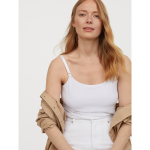 Майка для мам, що годують H&amp;M Mama Conscious 0534164-9 XL Біла (2000001787199) ТОП в Черкасах