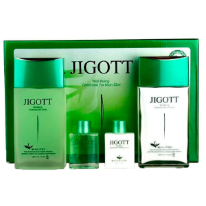 Набор Мужской Зеленый Чай для ухода за лицом Jigott Well-being Green Tea Homme Skin Care 2SET (8809541281273) рейтинг