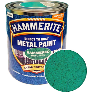 Фарба Hammerite Metal Paint Hammered - глянсова фарба алкідна по металу, захисна, зелена, 0.75 л (5093531)