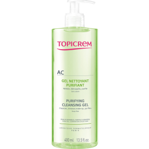 Очищаючий себорегулюючий гель для обличчя Topicrem AC Purifying Cleansing Gel 400 мл (3700281703269)