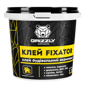 Клей будівельний акриловий Grizzly FIXATOR 12 кг (4823048028463) в Черкасах