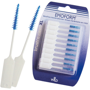 Безметалловые межзубные щетки Dr. Wild Emoform Brush'n clean XL с фторидом натрия 20 шт (7611841139809) (11.4506) лучшая модель в Черкассах