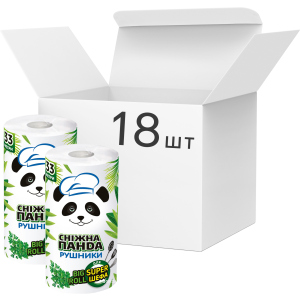 Упаковка бумажных полотенец Снежная Панда Big Roll 2 слоя 18 шт (4823019010985) ТОП в Черкассах