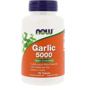 Экстракт Чеснока 5000мг, Now Foods Garlic 5000, 90 таблеток (733739018144)