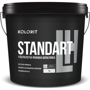 хороша модель Ультралегка фінішна шпаклівка Kolorit Standart LH 5 кг Біла (4823046206856)