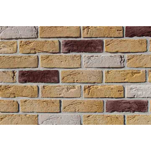 купити Облицювальна плитка Loft Brick Тоскана Жовто-білий з темними вставками 210x65 мм (на замовлення)
