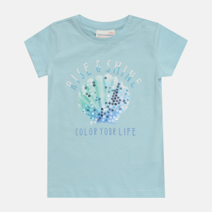 Футболка Coccodrillo Color Your Life WC1143201COL-014 122 см Блакитна (5904705511821) краща модель в Черкасах