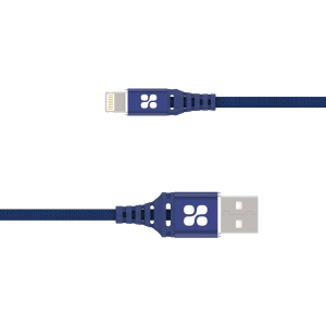 Кабель Promate NerveLink-i USB/Lightning MFI 2.4A 1.2 m Blue (nervelink-i.blue) ТОП в Черкасах