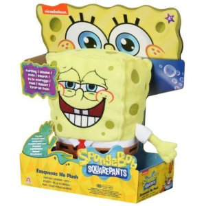 М'яка іграшка SpongeBob Exsqueeze Me Plush SpongeBob Fart зі звуком (EU690902) надійний