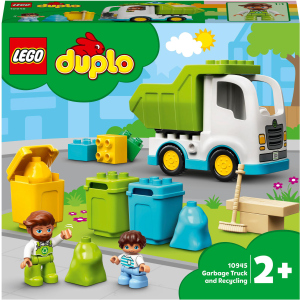 Конструктор LEGO DUPLO Мусоровоз и контейнеры для раздельного сбора мусора 19 деталей (10945) в Черкассах