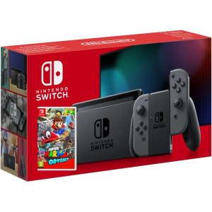 Nintendo Switch Gray (Upgraded version) + Гра Super Mario Odyssey (російська версія)