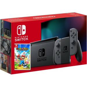 Nintendo Switch Gray (Upgraded version) + Игра Mario + Rabbids Kingdom Battle (русская версия) надежный