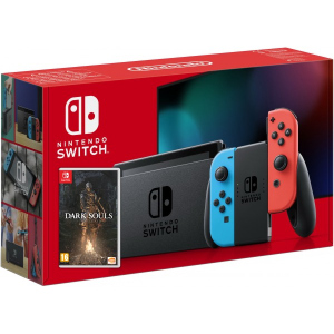 купить Nintendo Switch Neon Blue-Red (Upgraded version) + Игра Dark Souls: Remastered (русская версия)