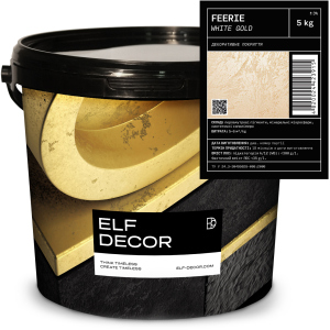 Декоративна штукатурка Elf Decor Feerie 0.5 - 1 мм 5 кг White Gold (mba5FEE_W-G) ТОП в Черкасах