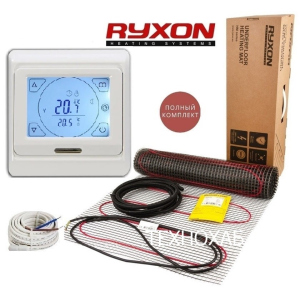 Теплый пол RYXON HM/4,5м² /900Ват/ 200Вт/м² двухжильный нагревательный мат с сенсорным программируемым терморегулятором E 91 ТОП в Черкассах