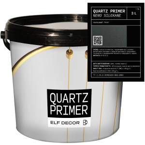 Кварцевая грунтовка Elf Decor QUARTZ PRIMER Nero 3 л Темно-графитовая (mbaQPnero_3) в Черкассах