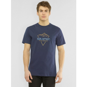 Футболка Salomon Blend Logo Tee M LC1408400 S Синя (0193128348342) ТОП в Черкасах