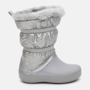 Чоботи Crocs Kids CB LodgePoint Metallic Boot G 205829-0P1-C9 25-26 Сірі (191448390379) ТОП в Черкасах