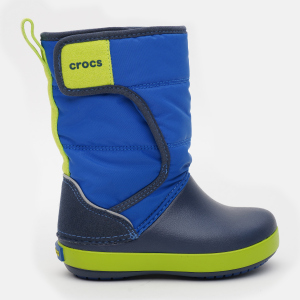 Чоботи Crocs Kids LodgePoint Snow Boot K 204660-4HD-C6 22-23 Сині з темно-синім (887350958751) краща модель в Черкасах