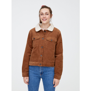 Куртка вельветовая Pull & Bear 9714/376/716 S Коралловая (09714376716021) ТОП в Черкассах