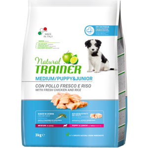 Сухий корм Trainer Natural Super Premium Puppy&Junior Medium для цуценят середніх порід до 15 місяців 3 кг (8015699006723) рейтинг