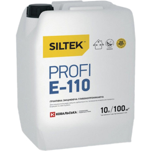 Грунтовка Siltek, що зміцнює Е-110 Profi 10 кг (Е9793) краща модель в Черкасах