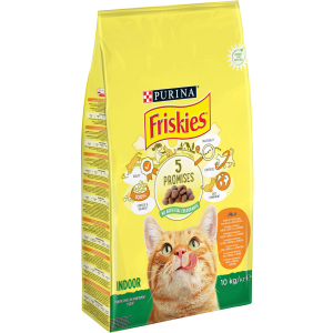 Сухий корм для домашніх кішок Purina Friskies Indoor з куркою та овочами 10 кг (3222270195980) краща модель в Черкасах