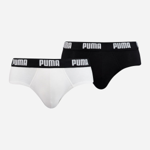 Труси-сліп Puma Basic Brief 2P 88910008 S 2 пари White Black (8718824610436) в Черкасах