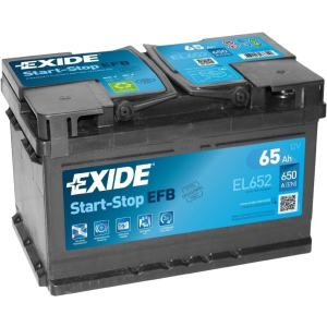 Автомобільний акумулятор Exide Start-Stop EFB 65 А·год Єв (-/+) Euro (650EN) (EL652) ТОП в Черкасах