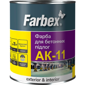 Фарба для бетонної підлоги АК-11 Farbex 2.8 кг Біла (4823083309480) в Черкасах