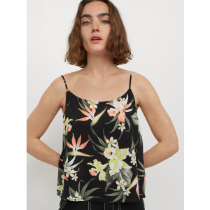 Майка H&M 1605-8605251 36 Чорна в квіти (hm05727987582) краща модель в Черкасах