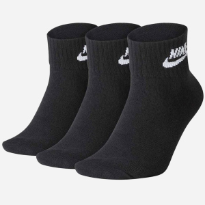 Набір шкарпеток Nike U Nk NSW Evry Essential Ankle 3Pr SK0110-010 XL (46-50) 3 пари Чорний (193145890541) в Черкасах