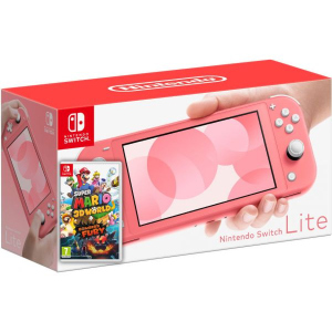 Nintendo Switch Lite Coral + Гра Super Mario 3D World + Bowser's Fury (російська версія) краща модель в Черкасах