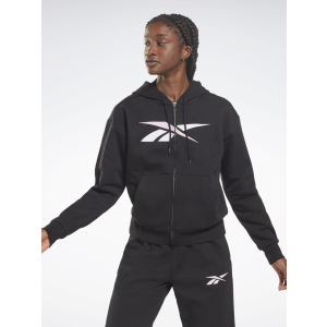 Спортивна кофта Reebok TE Vector FZ Hoodie H62058 Black (4064056738153) краща модель в Черкасах