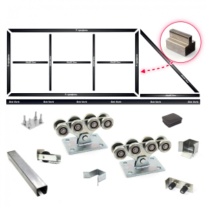 Комплект воріт КСС (Звари сам) на проріз 4,5 метра, довжина стулки 7 метрів 180 см, Світ Воріт