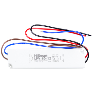 Блок живлення HiSmart 12V 5A 60W IP67 (LPV-60-12) рейтинг