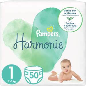 Підгузки Pampers Harmonie Newborn Розмір 1 (2-5 кг) 50 шт (8006540156513) ТОП в Черкасах